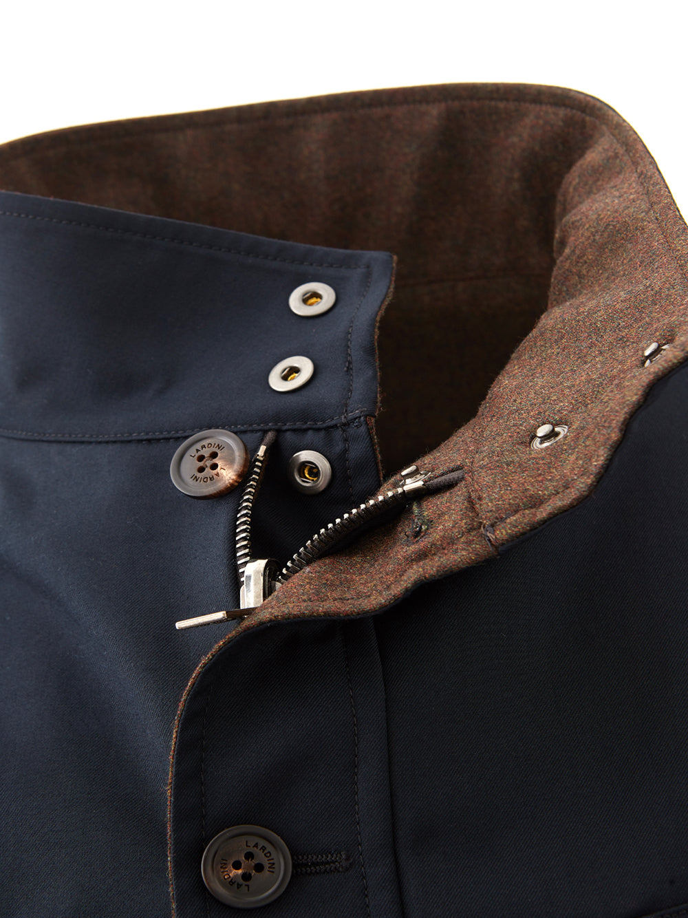 Elegant Reversible Blue-Brown Wool Jacket