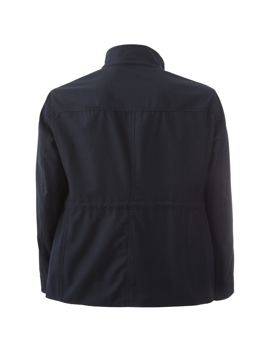 Reversible Wool Jacket with Zip Closure