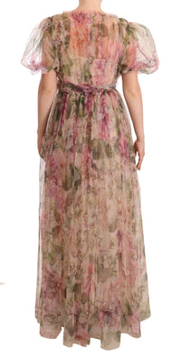 Thumbnail for Floral Print Nylon Maxi Dress