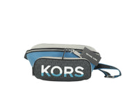 Thumbnail for Cooper Large Blue Multi Leather Embroidered Logo Utility Belt Bag