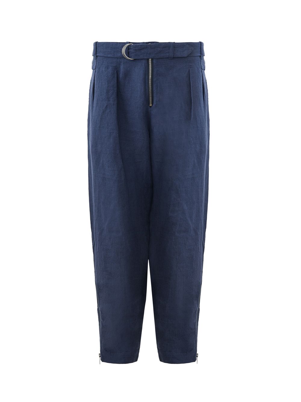 Chic Oversize Linen Denim Effect Trousers