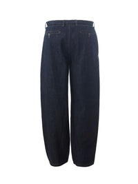 Thumbnail for Elegant Blue Denim Relaxed Fit Trousers