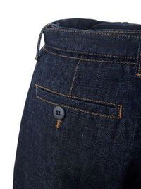 Thumbnail for Elegant Blue Denim Relaxed Fit Trousers