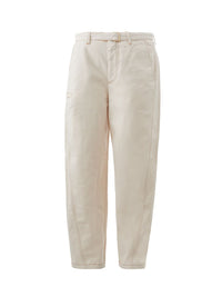 Thumbnail for Chic Ivory Loose Fit Denim Pants