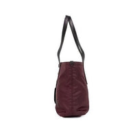 Thumbnail for Small Burgundy Logo Branded Econyl Nylon Tote Shoulder Handbag Purse