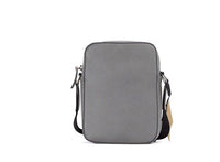 Thumbnail for Thornton Small Grey Embossed Logo Grainy Leather Crossbody Handbag