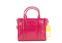 Thumbnail for The Shiny Crinkle Mini Tote Magenta Leather Crossbody Handbag Purse