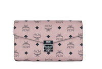 Thumbnail for Medium Soft Pink Signature Diamond Logo Leather Clutch Crossbody Handbag