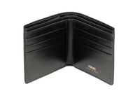 Thumbnail for Black Smooth Leather Gold Medusa Head Chain Logo Bifold Organizer Wallet