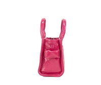 Thumbnail for The Shiny Crinkle Micro Tote Magenta Leather Crossbody Bag Handbag