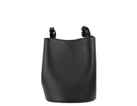 Thumbnail for Lorne Small Black Pebbled Leather Bucket Crossbody Handbag Purse