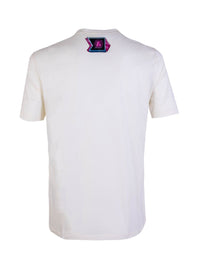 Thumbnail for Sophisticated White Cotton Tee with Colorful Print