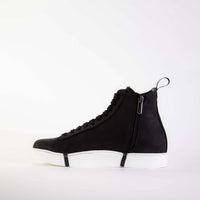 Thumbnail for Elevated Chic Suede High Sneakers in Black and White