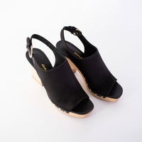 Thumbnail for Chic Susanne Black Wedge Sandals