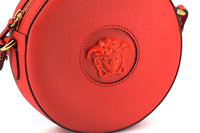 Thumbnail for Elegant Red Round Leather Shoulder Bag