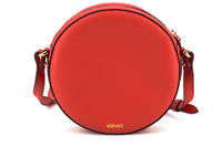 Thumbnail for Elegant Red Round Leather Shoulder Bag