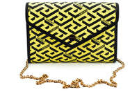 Thumbnail for Radiant Yellow Canvas-Leather Pouch Shoulder Bag