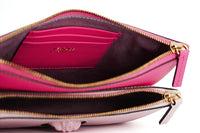 Thumbnail for Elegant Pink Leather Pouch Clutch