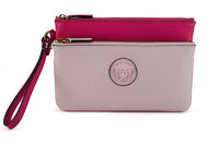 Thumbnail for Elegant Pink Leather Pouch Clutch