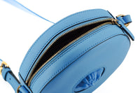 Thumbnail for Chic Blue Leather Round Shoulder Bag