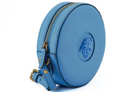 Thumbnail for Chic Blue Leather Round Shoulder Bag