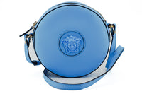 Thumbnail for Chic Blue Leather Round Shoulder Bag