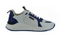 Thumbnail for Elegant Blue and White Leather Sneakers