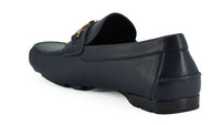 Thumbnail for Elegant Navy Blue Calf Leather Loafers