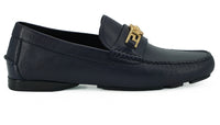 Thumbnail for Elegant Navy Blue Calf Leather Loafers