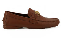 Thumbnail for Elegant Medusa-Embossed Leather Loafers