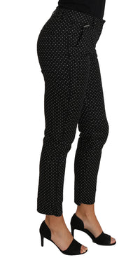 Thumbnail for Elegant Polka Dot Cropped Trousers