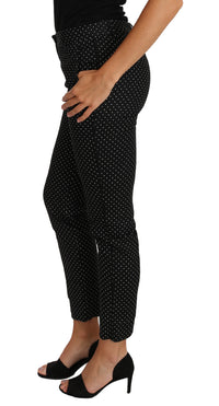 Thumbnail for Elegant Polka Dot Cropped Trousers