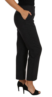 Thumbnail for Chic Black Lace-Up Cropped Trousers