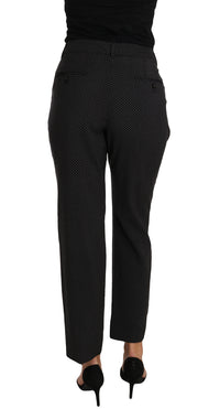 Thumbnail for Chic Black Lace-Up Cropped Trousers
