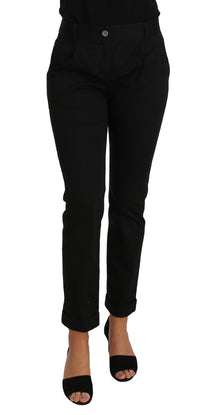 Thumbnail for Elegant Black Cotton Dress Pants