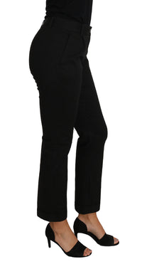 Thumbnail for Elegant Black Cotton Dress Pants
