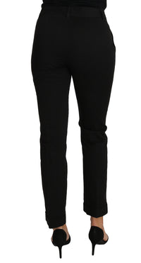 Thumbnail for Elegant Black Cotton Dress Pants