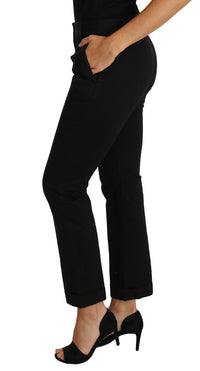 Thumbnail for Elegant Black Cotton Dress Pants