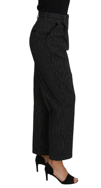 Thumbnail for Elegant Black Pinstripe Dress Pants