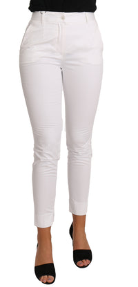 Thumbnail for Chic White Slim Dress Pants