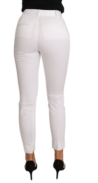 Thumbnail for Chic White Slim Dress Pants