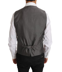 Thumbnail for Sleek Bronze & Gray Formal Vest Slim Fit