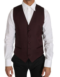 Thumbnail for Elegant Purple Patterned Men's Formal Vest