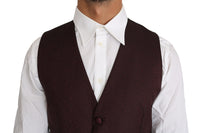 Thumbnail for Elegant Purple Patterned Men's Formal Vest