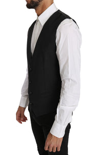 Thumbnail for Elegant Slim Fit Gray Wool Vest