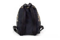 Thumbnail for Signet Mini Black Logo Printed Leather Shoulder Backpack Bookbag