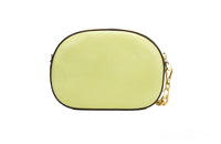 Thumbnail for Jet Set Glam Light Sage Leather Front Pocket Oval Crossbody Handbag