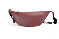 Thumbnail for Warren Wine Chambray Signature Canvas Pebbled Leather Belt Bag