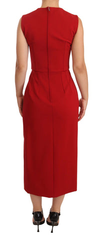 Thumbnail for Elegant Sweetheart Midi Dress in Red