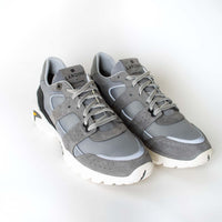 Thumbnail for Sleek Gray Suede Leather Sneakers